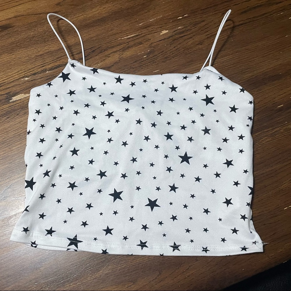 Star design cropped tank. XS